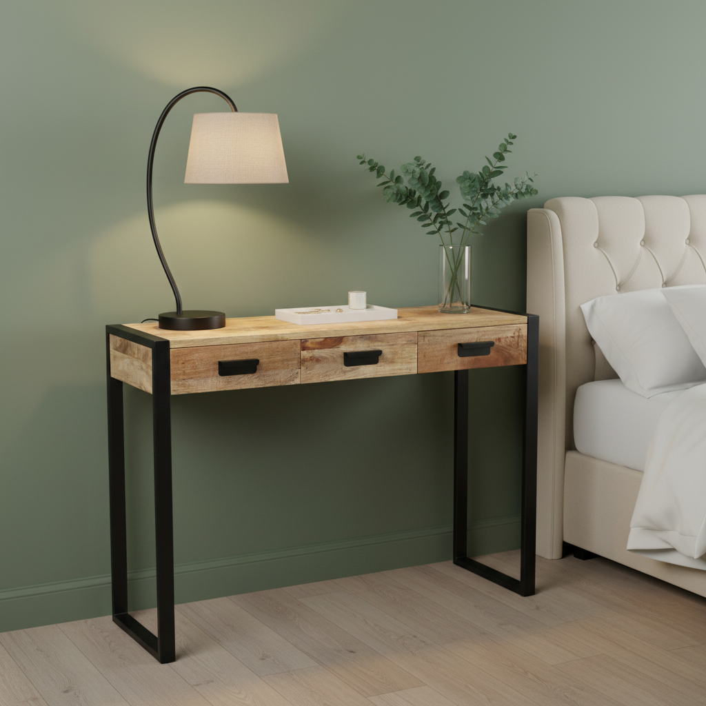 Wandtafel in luxe slaapkamer