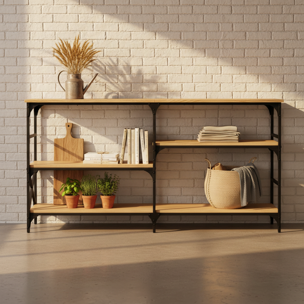 Wandtafel sonoma eiken 180cm frontaal