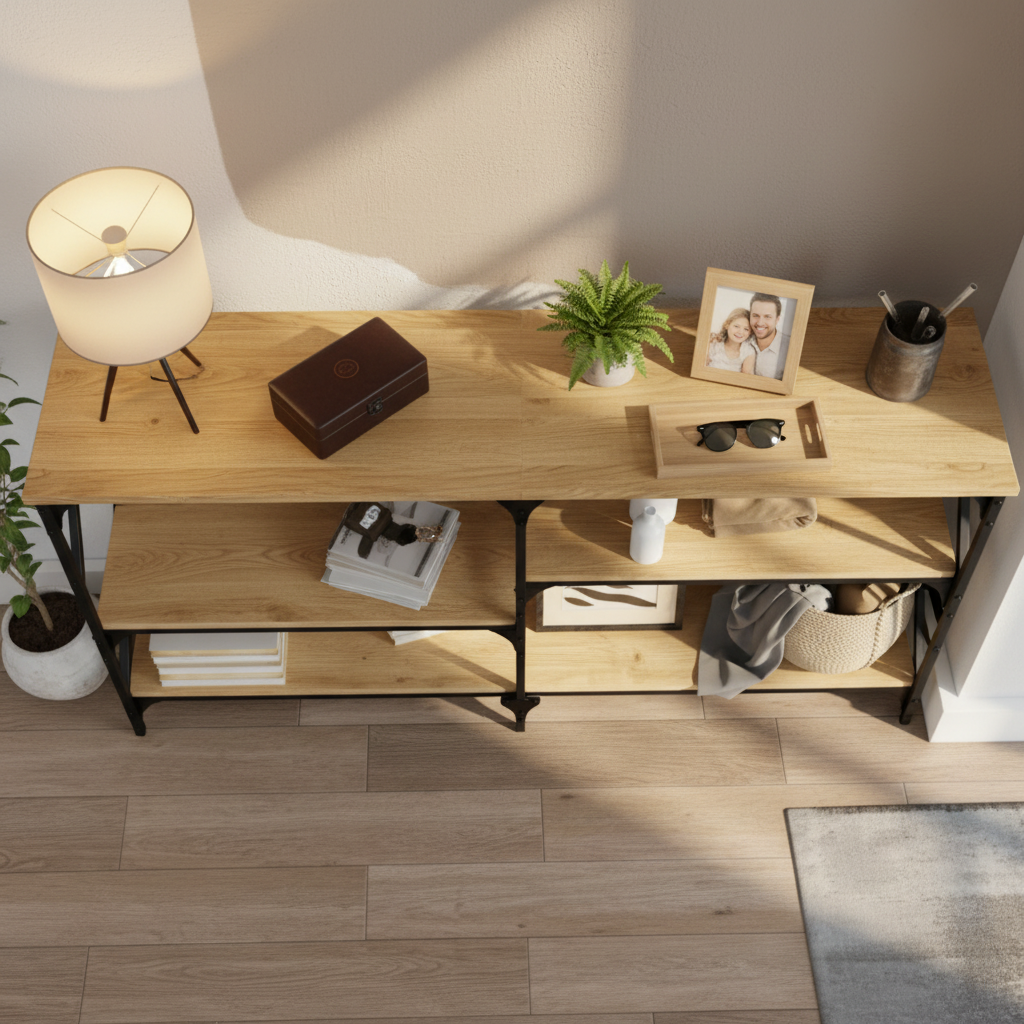 Wandtafel sonoma eiken bovenaanzicht