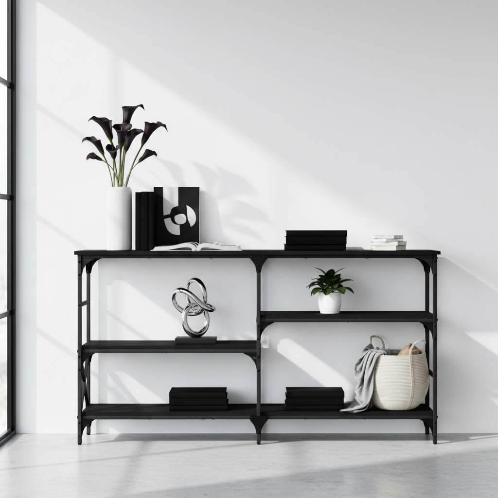 Wandtafel zwart 180cm frontaal