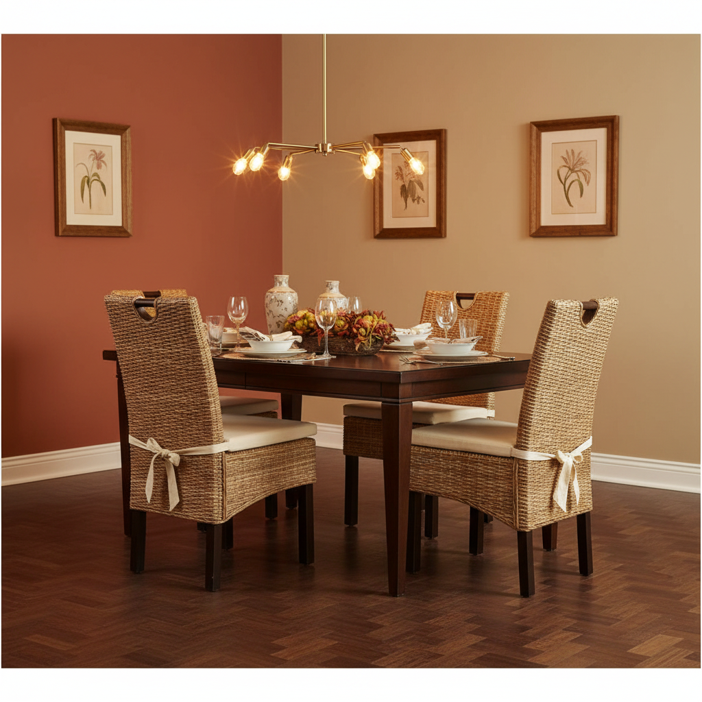 Warme setting 4 stoelen achterkant