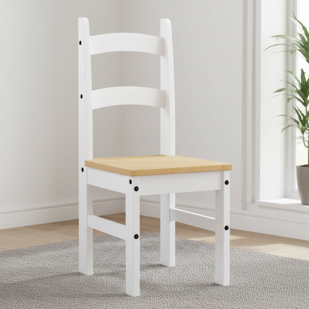 White chair in Scandinavian setting