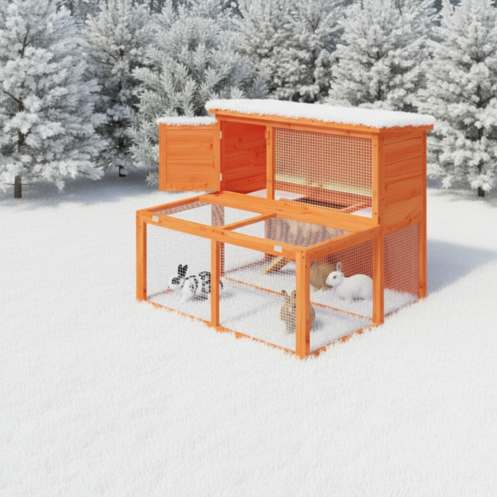 Winterscène met sneeuw op dak