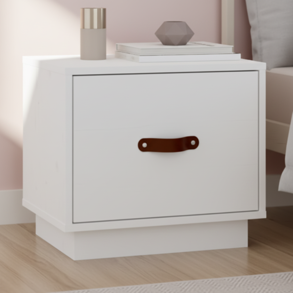 Wit nachtkastje