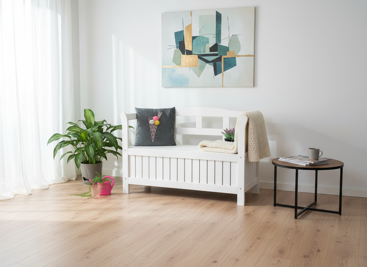 Banc de jardin Yinke - Blanc - Deuxième choix