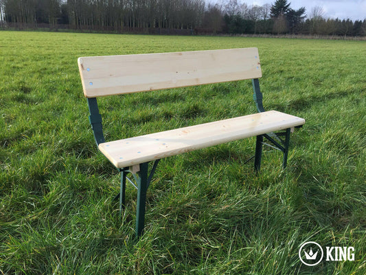 Bierbank 110 cm x 25 cm met rugleuning KING ®.