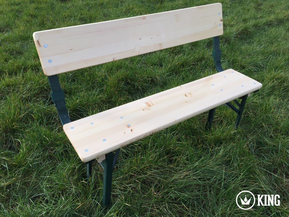 Bierbank 110 cm x 25 cm met rugleuning KING ® - tweede keuze – foto 2