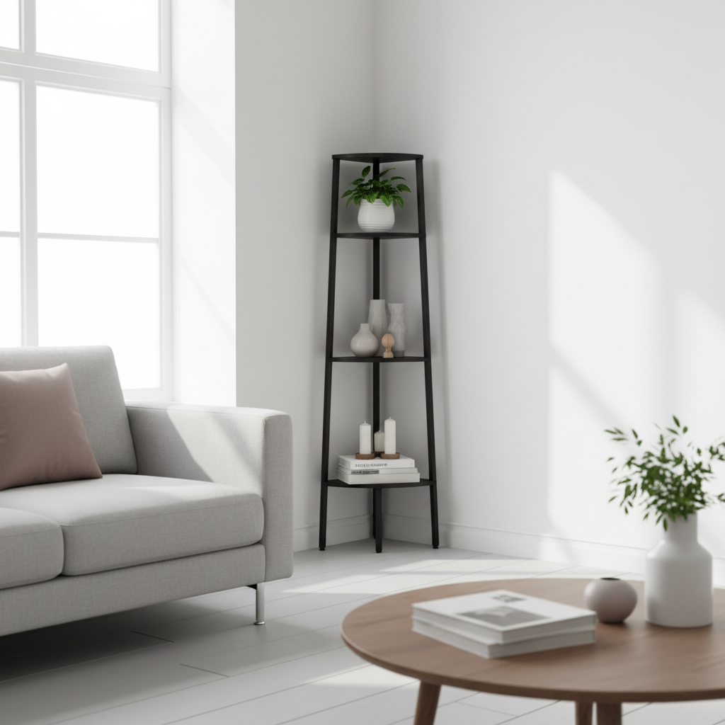 Zwart hoekkastje 150cm