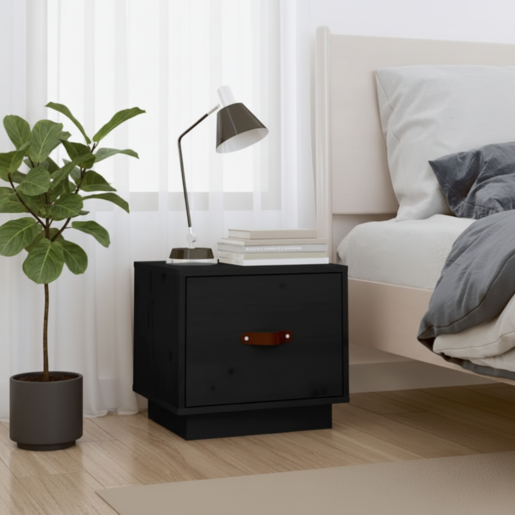 Zwart nachtkastje - Hedendaags met kunstboeken