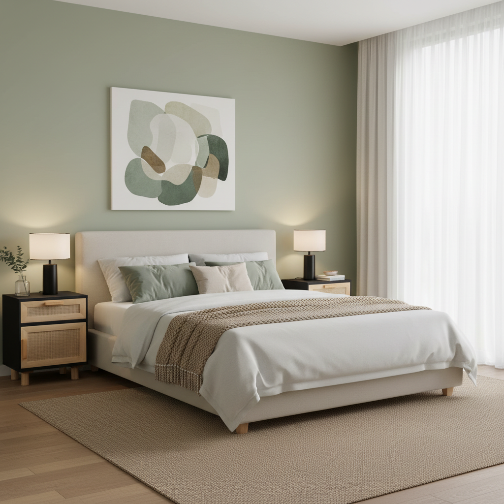 Zwart rotan nachtkastjes correcte kleur